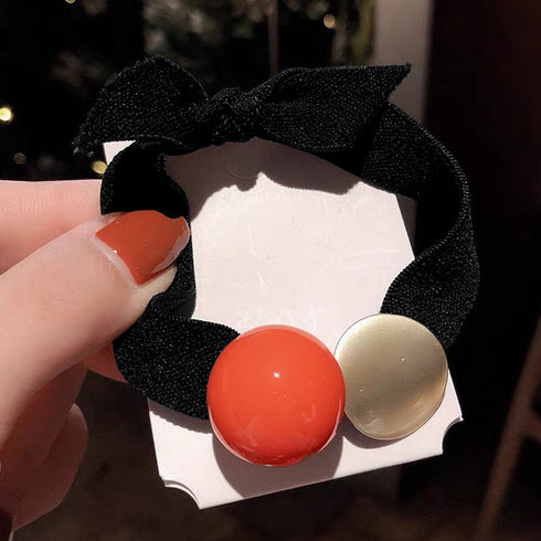 ヘアゴム 5本セットヘアアクセサリー人気 カラーボール メタルプレート 平ゴムセット 髪飾り カジュアル まとめ髪 カラーゴム結ぶ 髪留めヘアポニー ブレスレット 1WUTOU-002