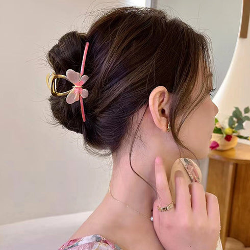 バンスクリップ 大きめ 蝶々ヘアクリップ 韓国風 大人可愛い ヘアクリップ 髪留め おしゃれ髪飾り まとめ髪 かわいい ヘアアクセサリー しっかり留まる 簡単挟む 1WUTOU-006