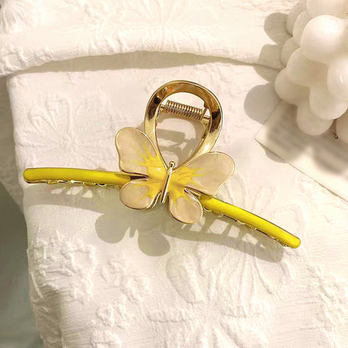 バンスクリップ 大きめ 蝶々ヘアクリップ 韓国風 大人可愛い ヘアクリップ 髪留め おしゃれ髪飾り まとめ髪 かわいい ヘアアクセサリー しっかり留まる 簡単挟む 1WUTOU-006