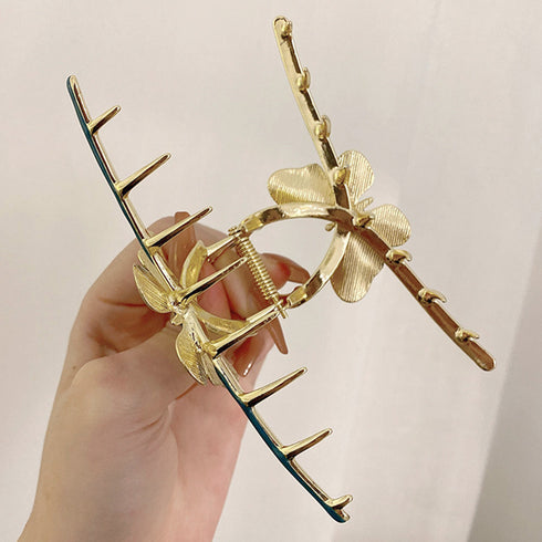 バンスクリップ 大きめ 蝶々ヘアクリップ 韓国風 大人可愛い ヘアクリップ 髪留め おしゃれ髪飾り まとめ髪 かわいい ヘアアクセサリー しっかり留まる 簡単挟む 1WUTOU-006