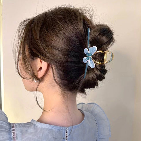バンスクリップ 大きめ 蝶々ヘアクリップ 韓国風 大人可愛い ヘアクリップ 髪留め おしゃれ髪飾り まとめ髪 かわいい ヘアアクセサリー しっかり留まる 簡単挟む 1WUTOU-006