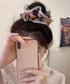 花柄シュシュ4点セットボリュームヘアゴム 韓国風 大きめヘアシュシュ 大人可愛いヘアアレンジ ハーフアップゴム まとめ髪 ボニーテール髪飾り フェミニンヘアグッズ 1WUTOU-007