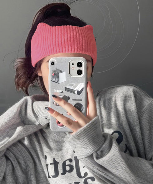 猫耳リブニットヘアバンド 幅広い 髪留め レディース 洗顔髪飾り 無地 スポーツヘアバンド ヨガ ダンス 可愛いニットターバン お風呂上り カジュアルヘアアレンジ 1XIAOMJ-001