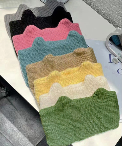 猫耳リブニットヘアバンド 幅広い 髪留め レディース 洗顔髪飾り 無地 スポーツヘアバンド ヨガ ダンス 可愛いニットターバン お風呂上り カジュアルヘアアレンジ 1XIAOMJ-001