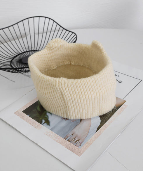 猫耳リブニットヘアバンド 幅広い 髪留め レディース 洗顔髪飾り 無地 スポーツヘアバンド ヨガ ダンス 可愛いニットターバン お風呂上り カジュアルヘアアレンジ 1XIAOMJ-001