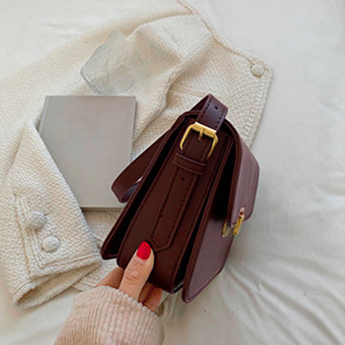 ミニスクエアショルダーバッグ コンパクト 小さめかばん フェイクレザー 斜めかけバッグ お出掛け 大人可愛い ハンドバッグ 肩掛けバッグ 通勤通学 合皮ポシェット 1XIUF-053