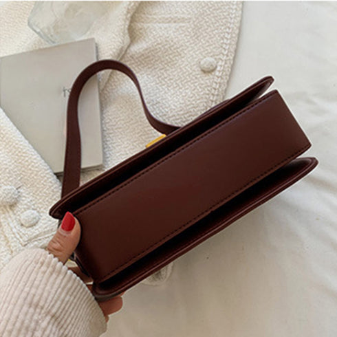 ミニスクエアショルダーバッグ コンパクト 小さめかばん フェイクレザー 斜めかけバッグ お出掛け 大人可愛い ハンドバッグ 肩掛けバッグ 通勤通学 合皮ポシェット 1XIUF-053