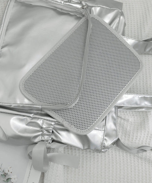 痛バッグ 大人可愛い リボントートバッグ おしゃれサテン風ギャザーバッグ A4軽量 推し活グッズ肩掛けカバン レディース透明バッグ スクエアバッグ大容量きれいめ鞄 1XIUF-079