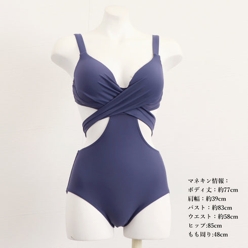 水着 モノキニ オールインワンワンピース フロントクロス セクシー水着 バックリボン 盛れる水着 ハイウエスト 大人女子 体型カバーママ水着 韓国風 ビーチウェア 1XUYUE-002