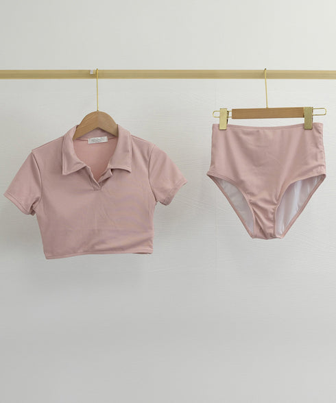 水着レディース ビキニ2点セット 韓国風 可愛いタンキニ リブ編み水着 大人ガーリー セパレート水着 露出控えめ スイムウエア おしゃれビーチウェア 夏海リゾート 1XUYUE-005