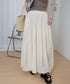ティアードロングスカート レディース春夏 ハイウエストプリーツスカート 体型カバーボトムス ウエストゴム 切り替えフレアスカート きれいめ大人可愛いマキシスカート 1YIMEIKA-001