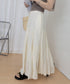ティアードロングスカート レディース春夏 ハイウエストプリーツスカート 体型カバーボトムス ウエストゴム 切り替えフレアスカート きれいめ大人可愛いマキシスカート 1YIMEIKA-001