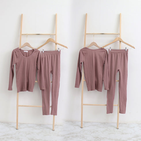 暖かい インナー 上下セット レディース uネック トップス 長袖 ヒートインナー パンツ ルームウエア あったか パジャマ 部屋着セット ストレッチ 肌着 女性 1YIMU-001