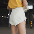 デニム ショートパンツ レディース デニム ショートパンツ レディース 裾ロールアップ ホットパンツ ウエストゴム カジュアル ジーンズ 美脚ショーパン 1YIXR-003