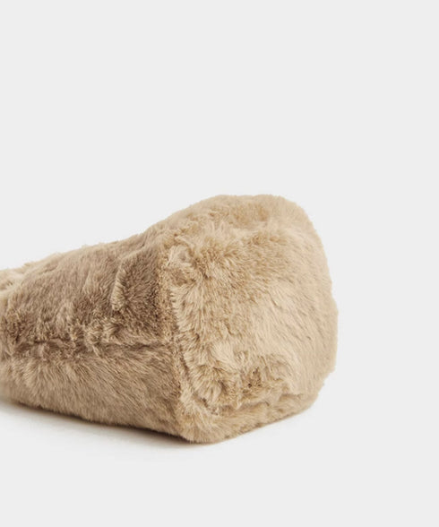 エコファーバッグ 秋冬 ミニトートバッグ 可愛い ミニハンドバッグ 軽量 レディース おしゃれ ショルダーバッグ 斜め掛け 小さめ ふわふわ 手提げカバンもこもこ 1YLXMSI-001