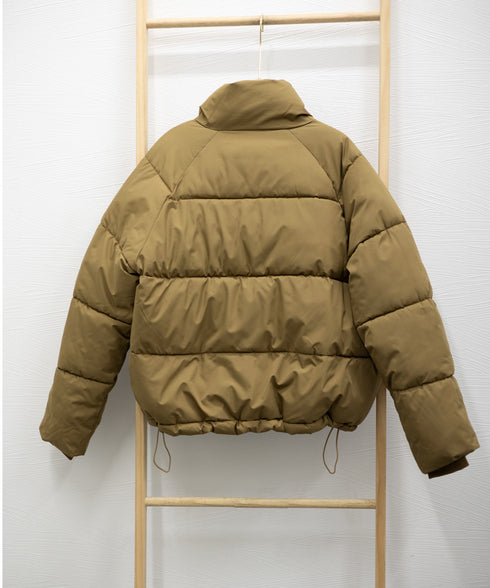 エコダウンジャケット 中綿ブルゾン 韓国 ショート丈コート 厚手防寒防風 レディース おしゃれ中綿コート あったかいアウター カジュアルジャンパー スタンドネック 1YUANSHU-001