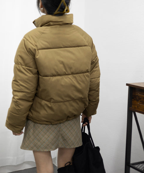 エコダウンジャケット 中綿ブルゾン 韓国 ショート丈コート 厚手防寒防風 レディース おしゃれ中綿コート あったかいアウター カジュアルジャンパー スタンドネック 1YUANSHU-001
