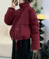エコダウンジャケット 中綿ブルゾン 韓国 ショート丈コート 厚手防寒防風 レディース おしゃれ中綿コート あったかいアウター カジュアルジャンパー スタンドネック 1YUANSHU-001