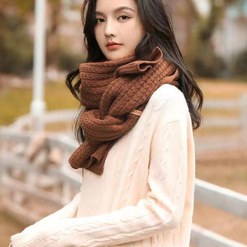 ニットマフラー ストール レディース秋冬 手編み風 ニットボリュームマフラー 防暖 ふんわり シンプル 無地 ニット 男女兼用 防寒グッズ カラバリ豊富 通勤通学 1ZHENZHI-001