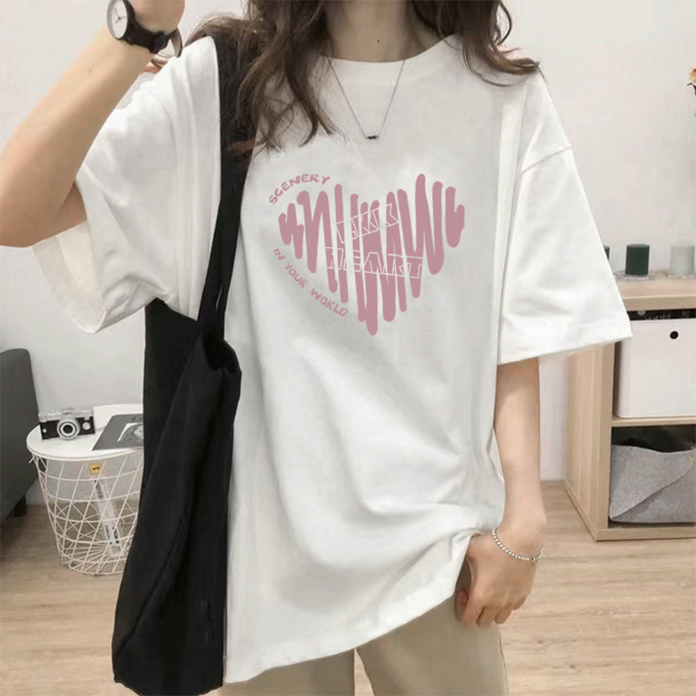 半袖Tシャツレディース 夏 ロゴ 韓国風 ホワイト