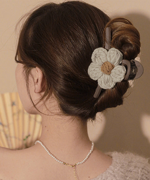 ヘアクリップレディース 花バンスクリップ ヘアアクセサリー 大ぶり まとめ髪 マットバンスクリップ お洒落 かわいい オルチャン しっかり留まる 韓国ファッション 21SHIPIN-092