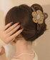 ヘアクリップレディース 花バンスクリップ ヘアアクセサリー 大ぶり まとめ髪 マットバンスクリップ お洒落 かわいい オルチャン しっかり留まる 韓国ファッション 21SHIPIN-092