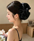 ビッグサイズバンスクリップ ヘアクリップ 大きめヘアアクセサリービッグクリップ まとめ髪フェミニン髪留め韓国風 サテン風 光沢感立体感 おしゃれ 大人可愛い髪飾り 21SHIPIN-135