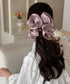 ビッグサイズバンスクリップ ヘアクリップ 大きめヘアアクセサリービッグクリップ まとめ髪フェミニン髪留め韓国風 サテン風 光沢感立体感 おしゃれ 大人可愛い髪飾り 21SHIPIN-135