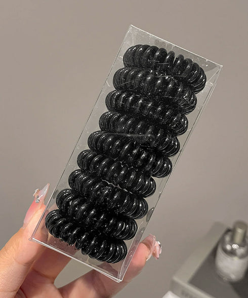 ヘアゴム ヘアアクセサリースプリングゴム コイルゴム ヘアゴム9点セット まとめ髪ヘアアレンジ ポニーテールお団子ヘア シンプルらせんゴム 大容量セット使いやすい 21SHIPIN-136