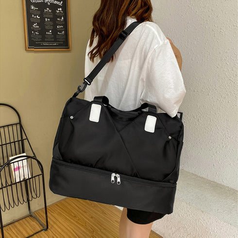 ボストンバッグレディース大容量旅行カバン キャリーオンバッグ 男女兼用 トラベルバッグ 出張合宿 シューズ収納 スポーツ鞄 機内持ち込み 1泊2泊 3wayバッグ 21BAOBAO-014