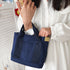 ミニ キャンバストートバッグ 帆布カバン キャンバスバッグレディース 通勤通学 仕切り 底板付きトート 学生ランチバッグ シンプル無地 男女兼用 韓国カジュアル 21BAOBAO-016