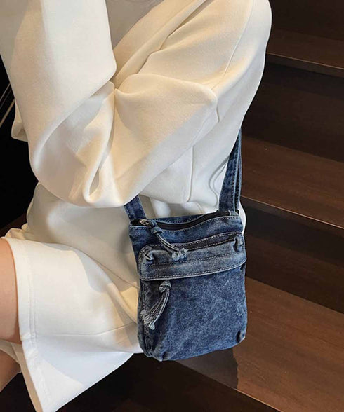 韓国風デニム ミニショルダーバッグ可愛い ミニバッグレディース デニムバッグウォッシュ加工 ショルダーバッグヴィンテージ風 カジュアル 斜め掛けバッグ サブバッグ 21BAOBAO-034
