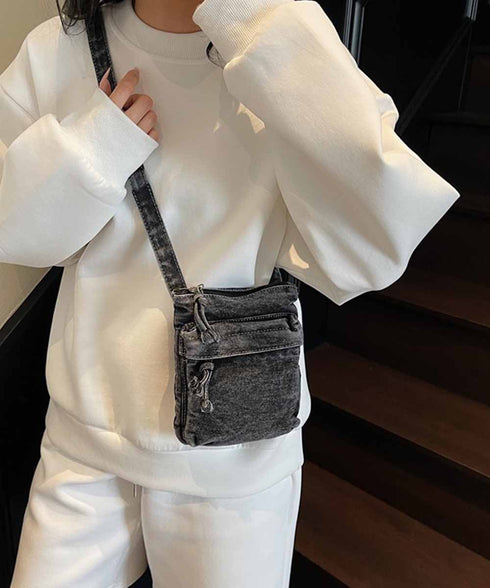 韓国風デニム ミニショルダーバッグ可愛い ミニバッグレディース デニムバッグウォッシュ加工 ショルダーバッグヴィンテージ風 カジュアル 斜め掛けバッグ サブバッグ 21BAOBAO-034
