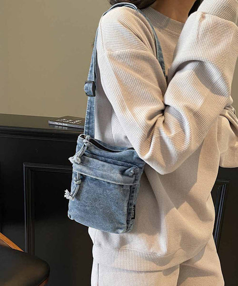 韓国風デニム ミニショルダーバッグ可愛い ミニバッグレディース デニムバッグウォッシュ加工 ショルダーバッグヴィンテージ風 カジュアル 斜め掛けバッグ サブバッグ 21BAOBAO-034