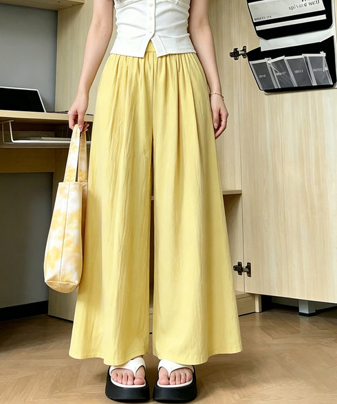 ワイドパンツ 冷感キュロットパンツ春夏秋 きれいめガウチョパンツ ハイウエストフレアパンツ 薄手イージーパンツ軽いスカーチョスカンツ 楽ちんパンツトレンドボトムス 21KUZI-022