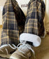チェック柄パンツハイウエストワイドパンツ 裏起毛チェックパンツ イージーパンツ 暖かリラックスパンツ 体型カバー長ズボン ルーズシルエット カジュアルパンツ韓国風 21KUZI-024