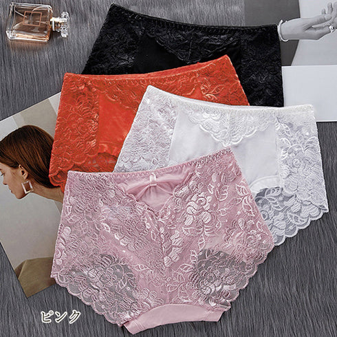 レースショーツ セクシーランジェリー美尻 レディース セクシーパンティー 大花柄刺しゅう エロショーツ 楽ちん 可愛い肌着 安い 透け 白 黒 SEX フィット感 21NEIKU-001