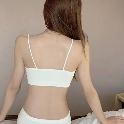 リブ素材 ブラショーツ 2点セット 黒 セクシーランジェリー 上下セット レディース ノンワイヤーブラ 春 夏 秋 冬 インナー ブラセット 無地 21NEIYI-012