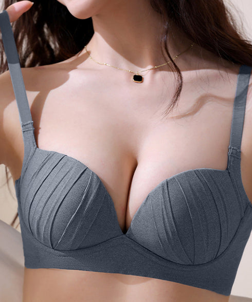 セクシーランジェリーセット ノンワイヤー ブラジャーショーツセット バスト盛れる ブラショーツセット 小胸 ワイヤレスブラ 脇高ブラ 女性下着 シームレスショーツ 21NEIYI-042