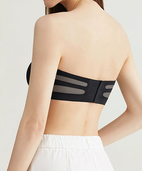 ストラップレスノンワイヤー美胸ブラジャー カップ付きブラトップ 単品 チューブトップ 落ちない 盛りブラ 美背 シームレスブラ レディース ズレない 安心感 無地 21NEIYI-046