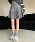プリーツミニスカートニットスカート 秋冬 着回しAラインフレアスカート ハイウエストショート丈スカート お洒落ボトムス オルチャン きれいめスカート通学 脚長見え 21QUNZI-007