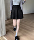 プリーツミニスカートニットスカート 秋冬 着回しAラインフレアスカート ハイウエストショート丈スカート お洒落ボトムス オルチャン きれいめスカート通学 脚長見え 21QUNZI-007