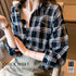 チェック柄 シャツブラウス レディース カーディガン 前開き 着やせ トップス 重ね着 大人カジュアル ポケット付き ライトアウター レトロ 通勤 体型カバー 21SHANGYI-028