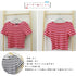 リブ編みニットレディースボーダーTシャツ ラウンドネックtシャツ カラーtシャツ クロップド へそ出し 半袖 オルチャンサマートップス 配色ライン 服 ストレッチ 21SHANGYI-047
