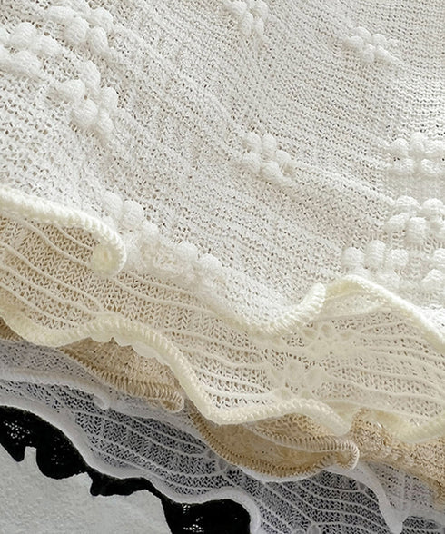 総レースインナートップスレディース韓国風 メロウフリル ハイネックブラウス レースブラウス フリルネック 重ね着 きれいめ フェミニン 白黒 シースルー セクシー 21SHANGYI-086