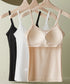 カップ付きキャミソール 韓国風ブラトップ レディースキャミUネック ベーシック肌着 大人可愛い薄手インナーウェア 柔らかい 美胸ブラトップ 快適レイヤードトップス 21SHANGYI-091