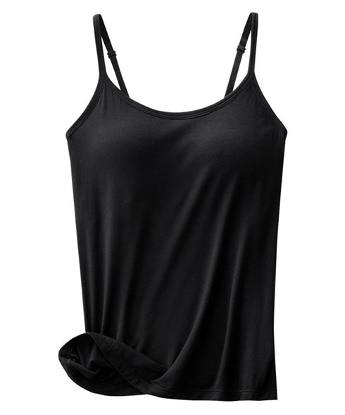 カップ付きキャミソール 韓国風ブラトップ レディースキャミUネック ベーシック肌着 大人可愛い薄手インナーウェア 柔らかい 美胸ブラトップ 快適レイヤードトップス 21SHANGYI-091