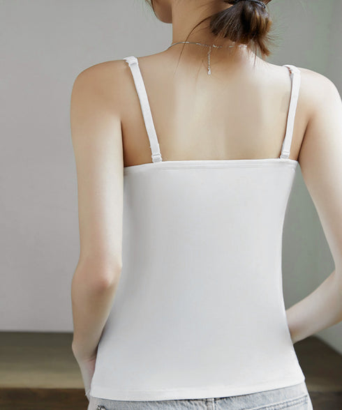 カップ付きキャミソール 韓国風ブラトップ レディースキャミUネック ベーシック肌着 大人可愛い薄手インナーウェア 柔らかい 美胸ブラトップ 快適レイヤードトップス 21SHANGYI-091