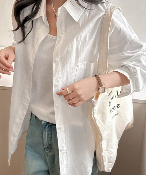 シャツレディースオーバーサイズ長袖シャツ シンプルシャツ全9色 オフィスカジュアル ベーシックシャツ 重ね着 無地トップスチュニック羽織り 体型カバー 春夏秋 服 21SHANGYI-092