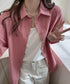 シャツレディースオーバーサイズ長袖シャツ シンプルシャツ全9色 オフィスカジュアル ベーシックシャツ 重ね着 無地トップスチュニック羽織り 体型カバー 春夏秋 服 21SHANGYI-092
